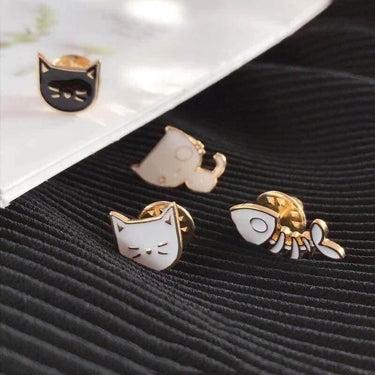 So Kawaii! Cartoon Enamel Cat Pins Apparel & Accessories KittyNook